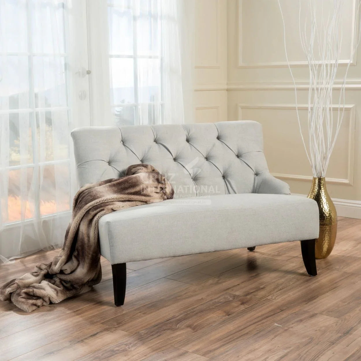 Modern Valentina Sofa Set | 3 Seaters | Grey CRUZ INTERNATIONAL